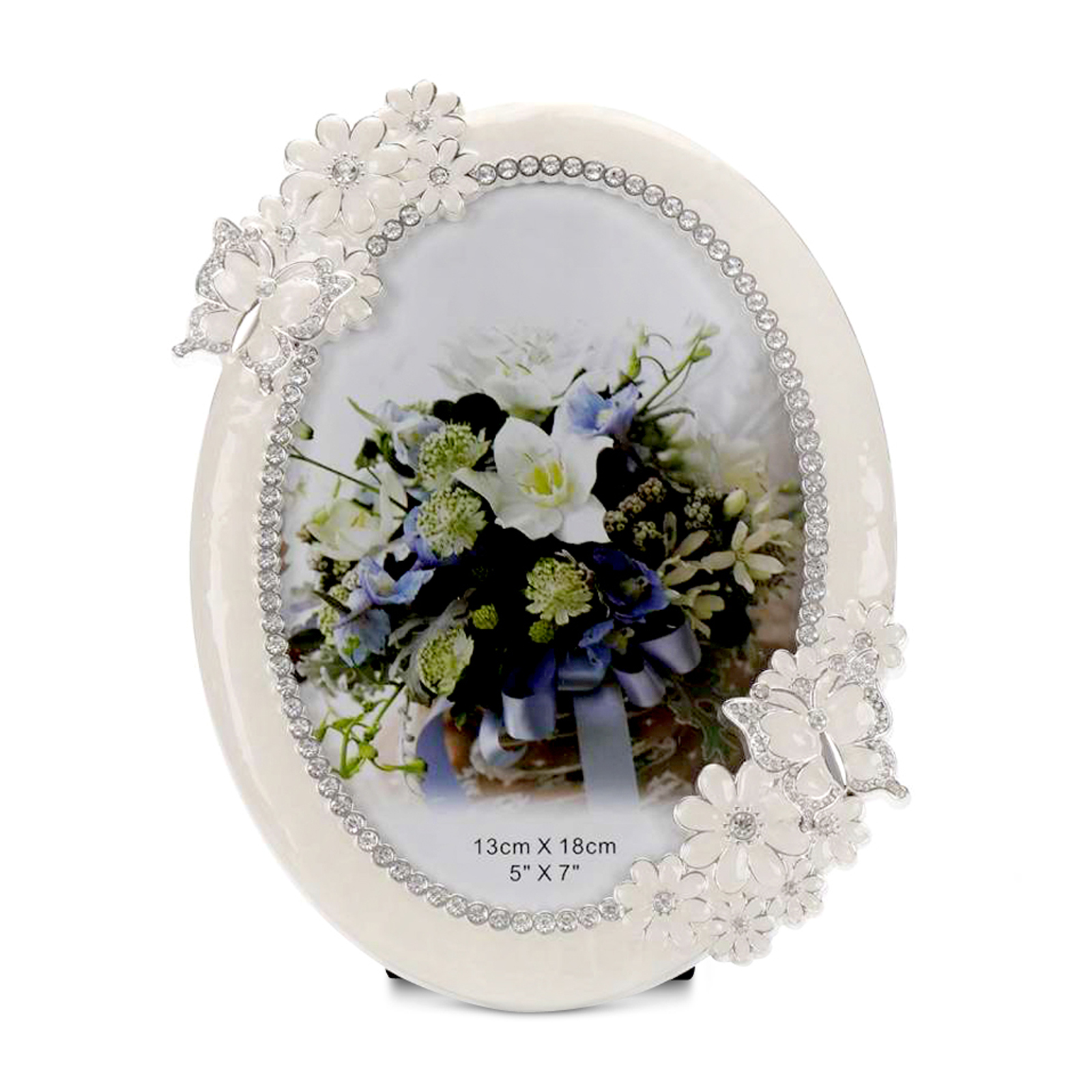 Butterfly & flowers photo frame